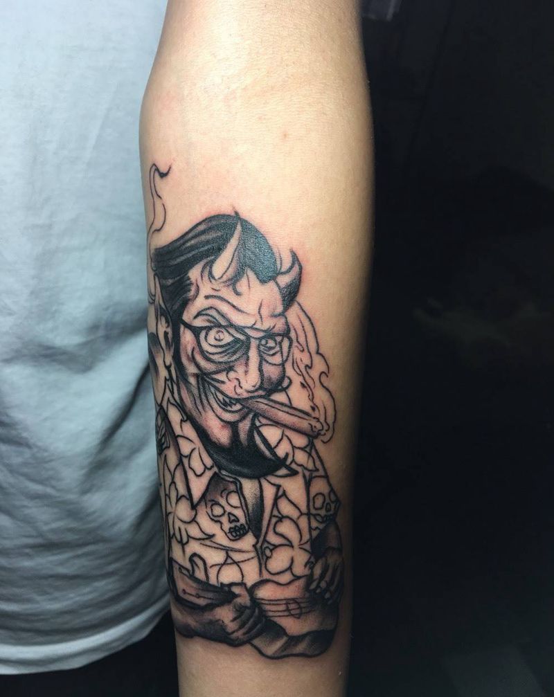 恶魔男爵 未完成纹身图片