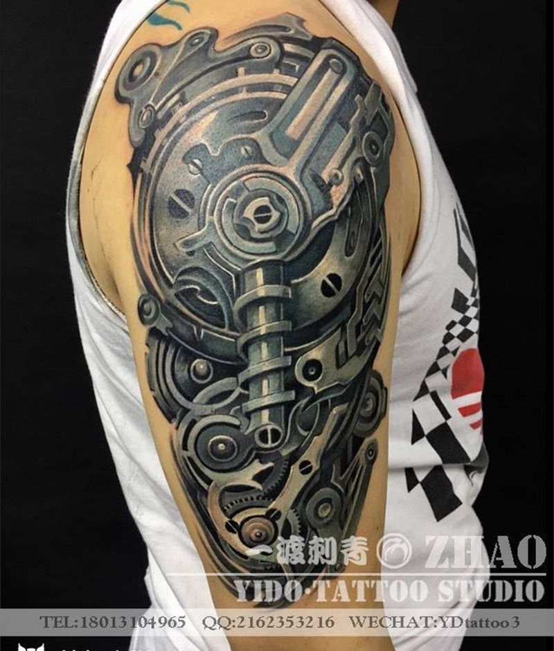 机械臂纹身图片