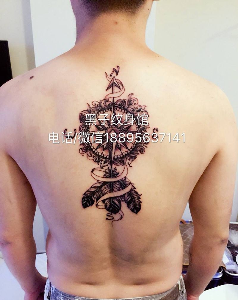 捕梦网指南针纹身图片