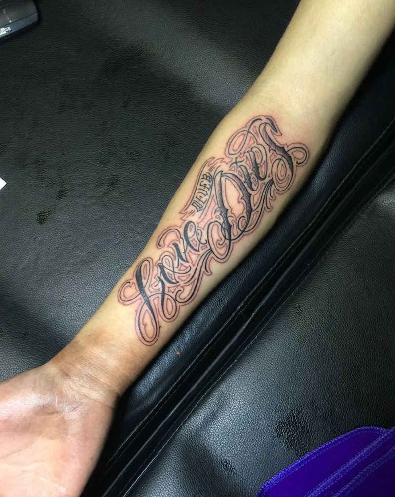 花体字纹身图片