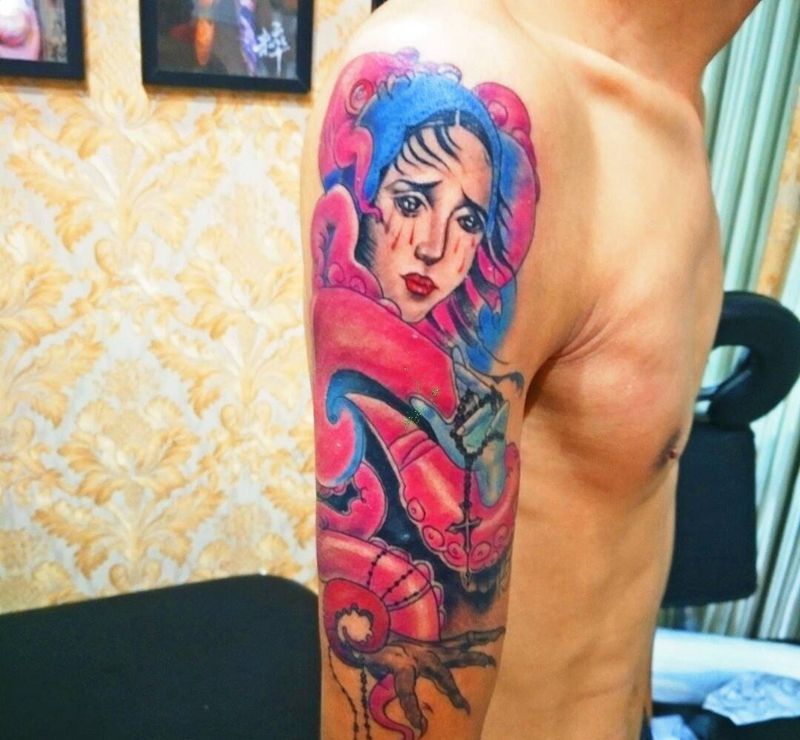 章鱼怪纹身图片