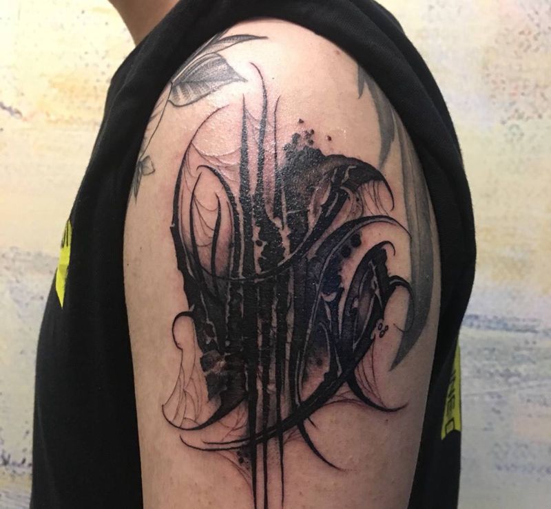 星座花体字纹身图片