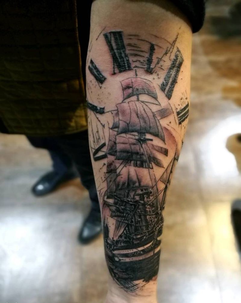 一帆风顺纹身图片