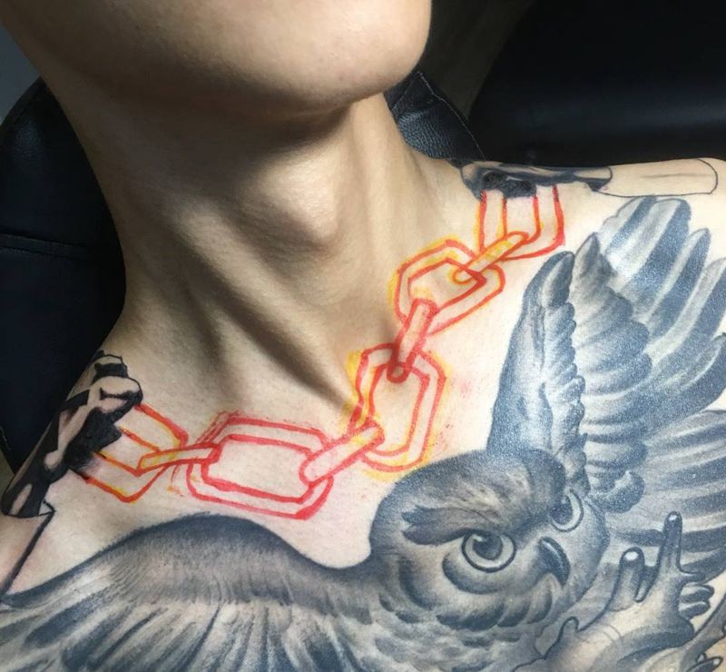 锁链纹身图片