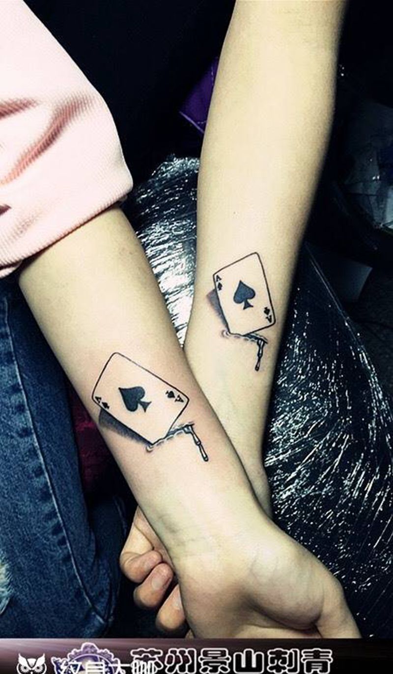 扑克牌纹身图片