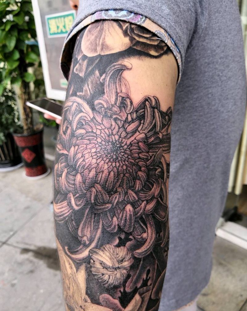 真•花臂纹身图片_手臂欧美写实纹身图案