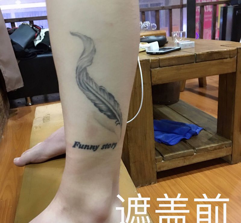 遮盖纹身图片_腿部纹身图案