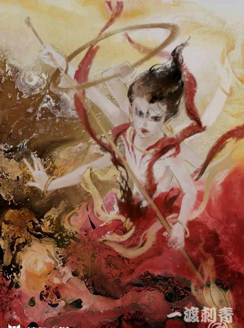 哪吒纹身图片_新传统水墨纹身图案