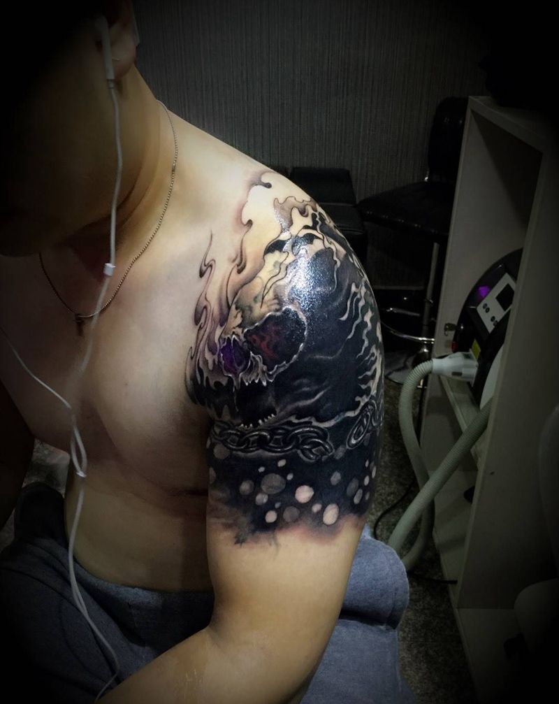 遮盖前遮盖后纹身图片