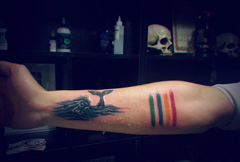 小臂遮盖➕个性小图纹身图片_手部新传统纹身图案