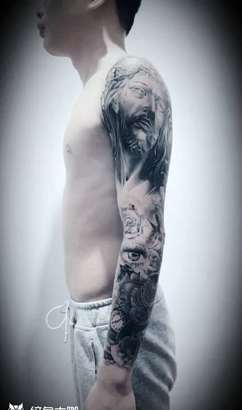 欧美包臂纹身图片_手臂纹身图案