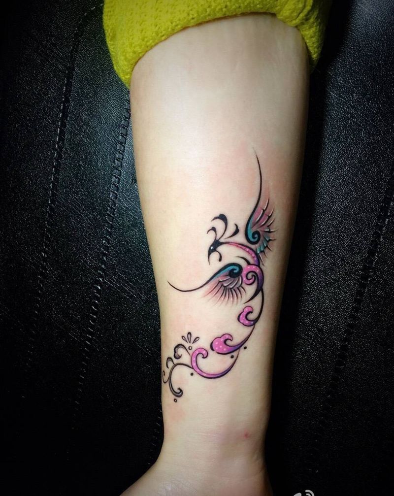 小凤凰纹身图片