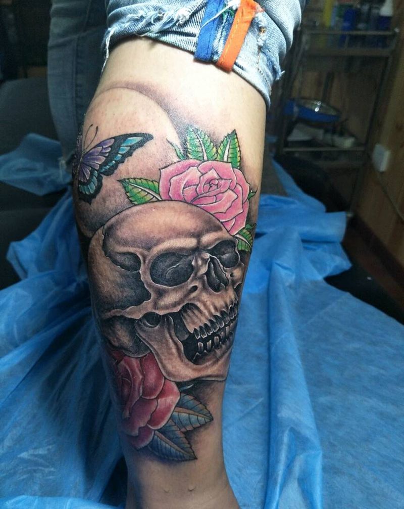 欧美骷髅头纹身图片