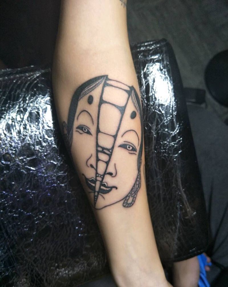 无脸人？纹身图片