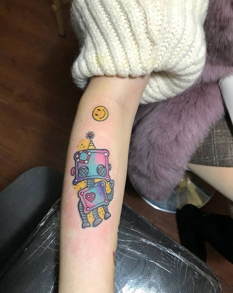 机器人纹身图片