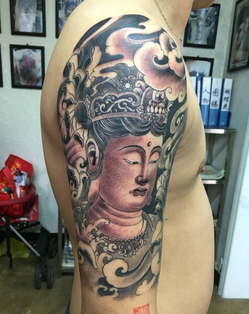观音纹身图片