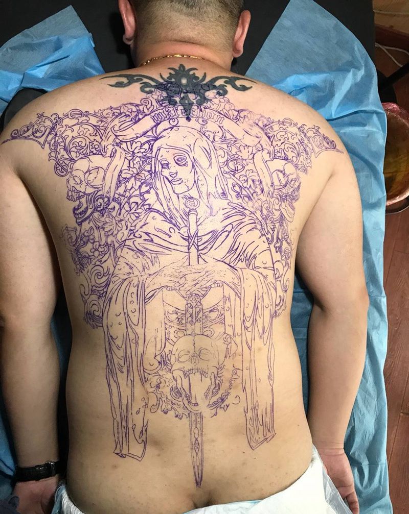 遮盖图腾纹身图片