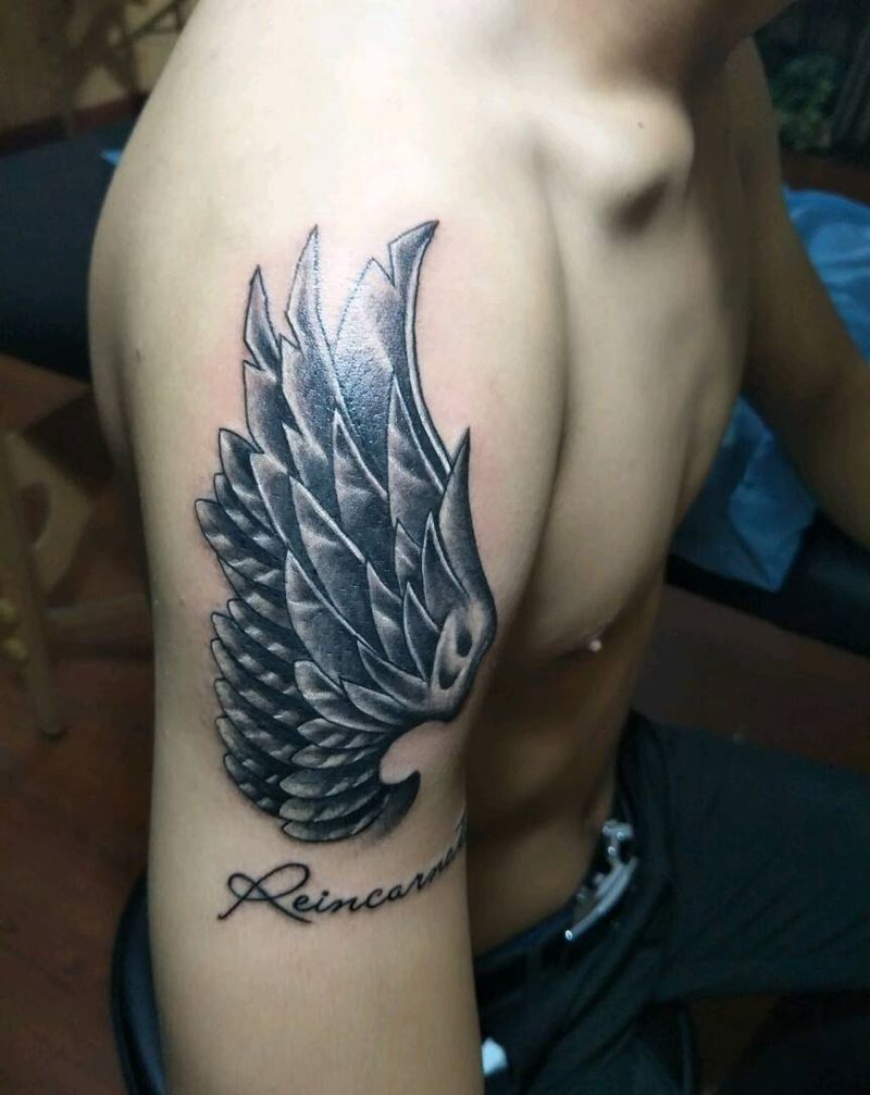 翅膀纹身图片