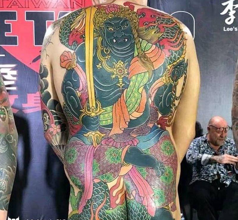 不动明王纹身图片