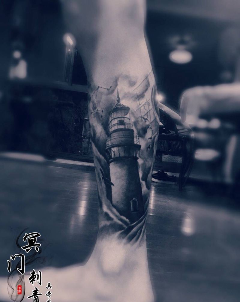 包小图纹身图片_成品腿部欧美静物纹身图案