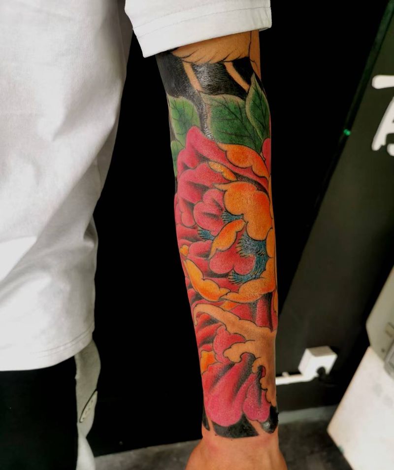 花纹身图片_手臂纹身图案