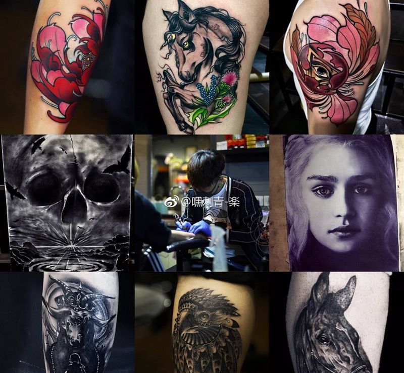 个人简介纹身图片_成品手稿插画欧美写实纹身图案