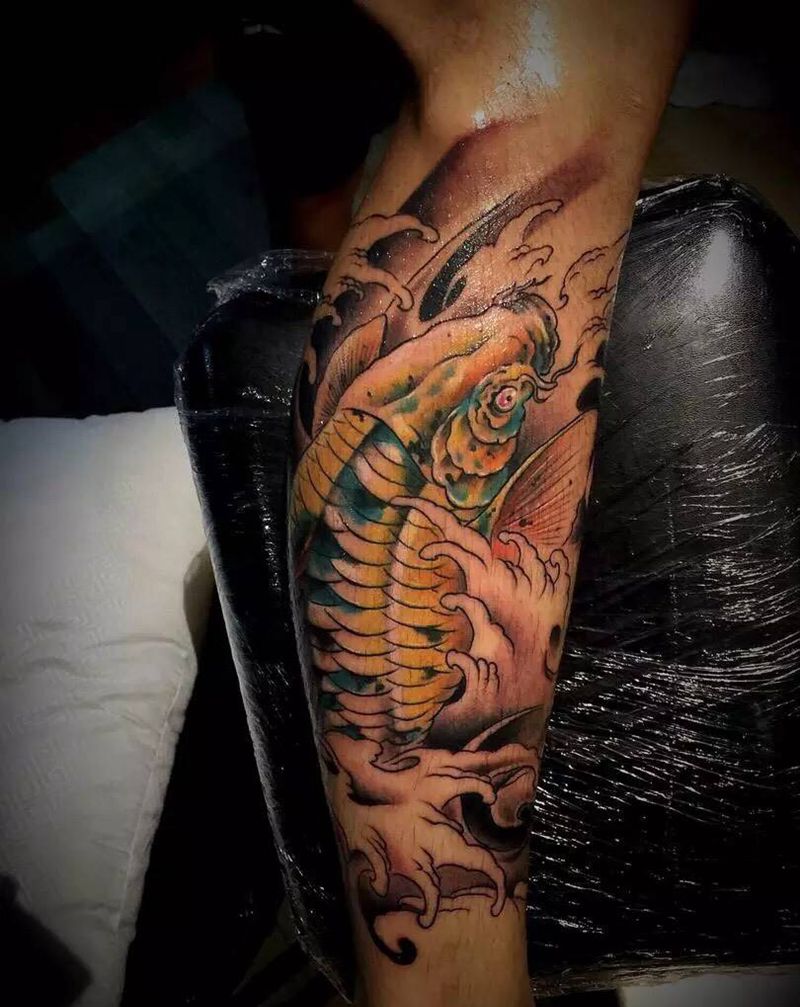 包小腿纹身图片