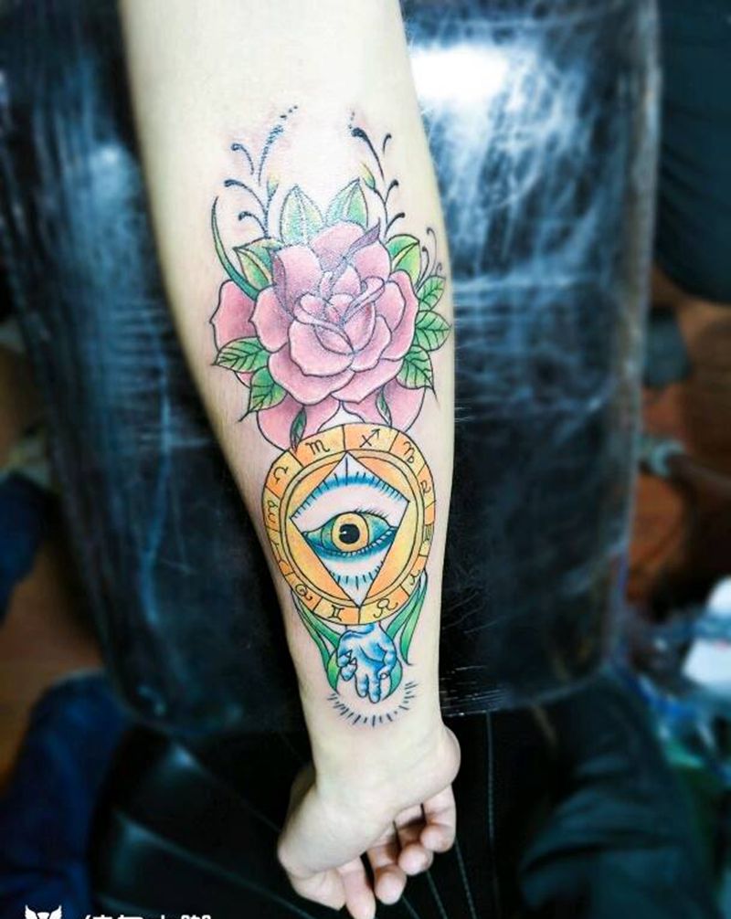 欧美风小臂纹身图片