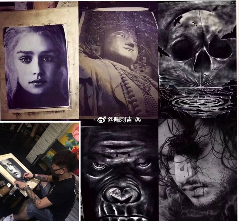 画纹身图片_手稿插画成品原创肖像欧美纹身图案