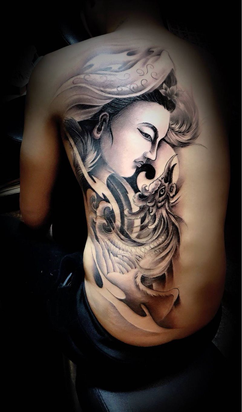 观音纹身图片