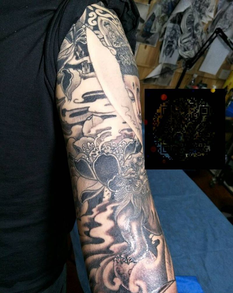 花臂男神纹身图片