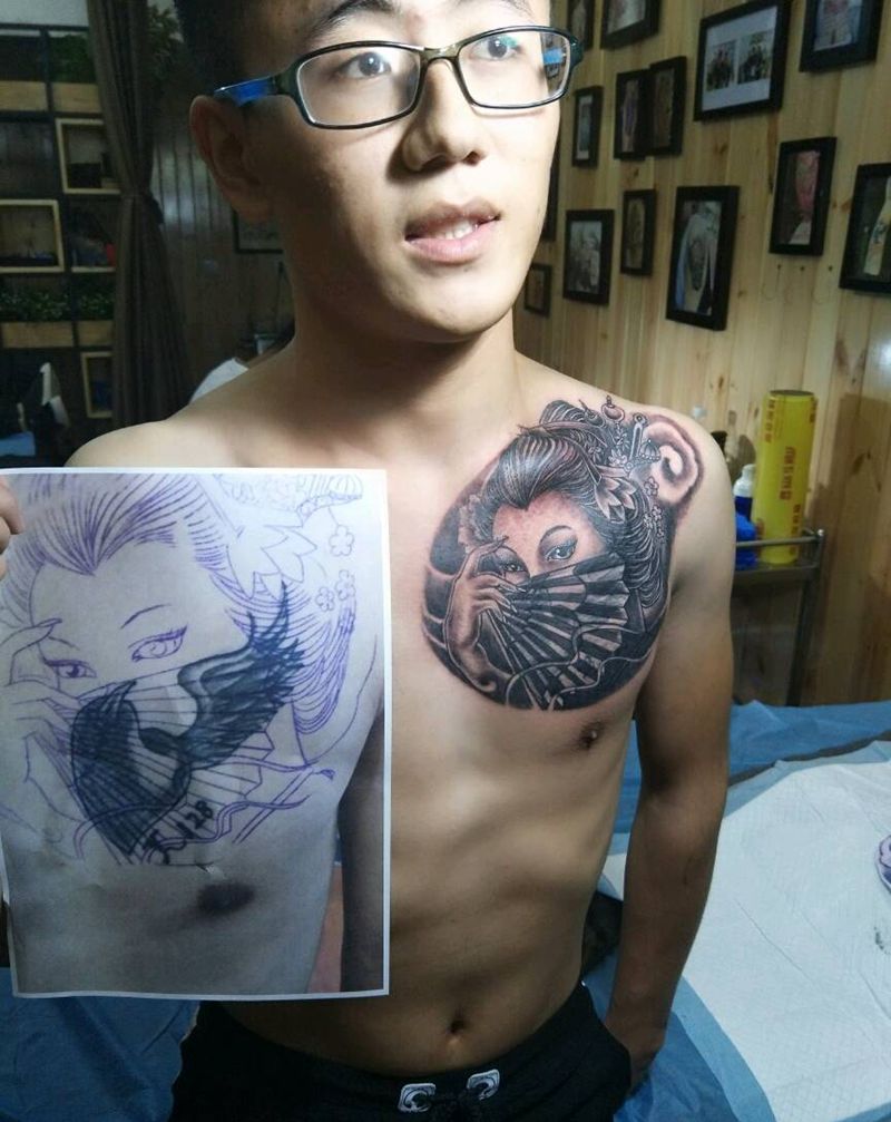 暴力遮盖纹身图片