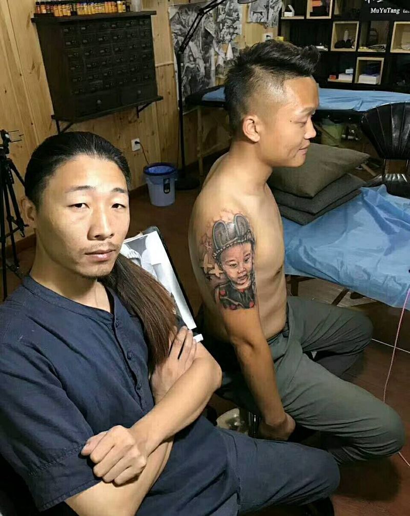 父爱如山纹身图片