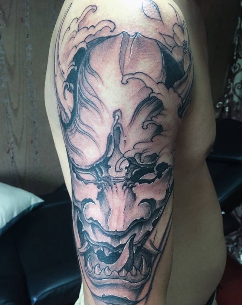 大臂般若纹身图片