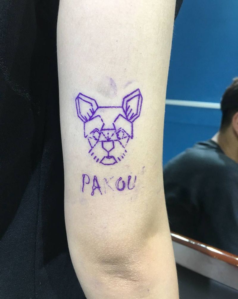 雪纳瑞纹身图片_肩部手部手稿传统写实几何宗教植物鬼神纹身图案