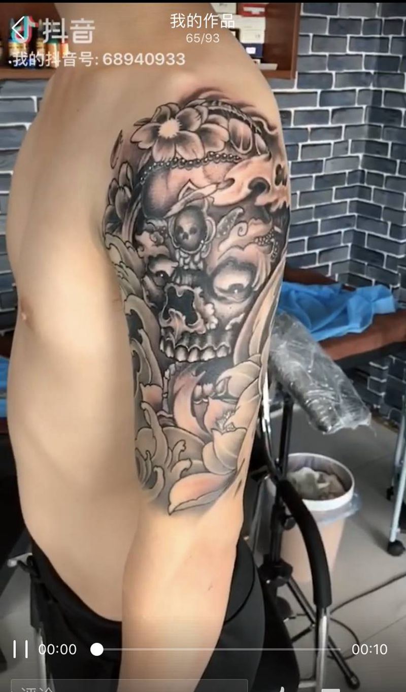 嘎巴拉纹身图片_手臂纹身图案