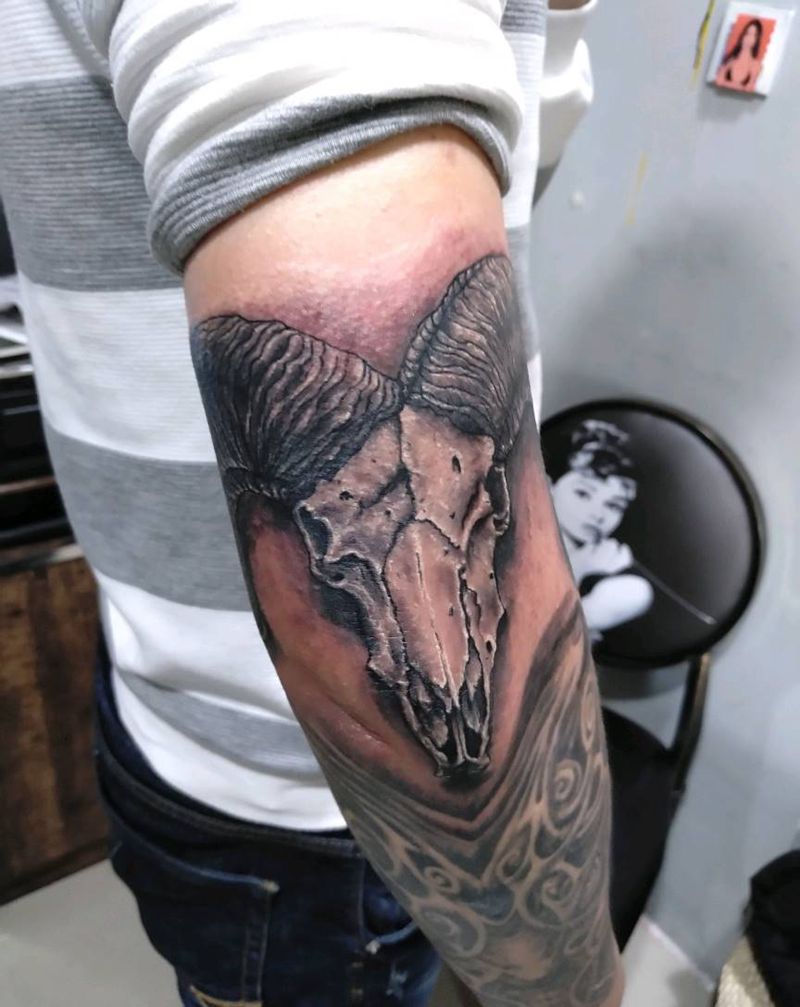 添加羊头 下次继续纹身图片