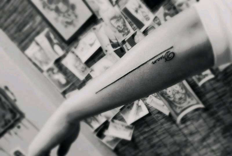 带有 希望的一根线纹身图片