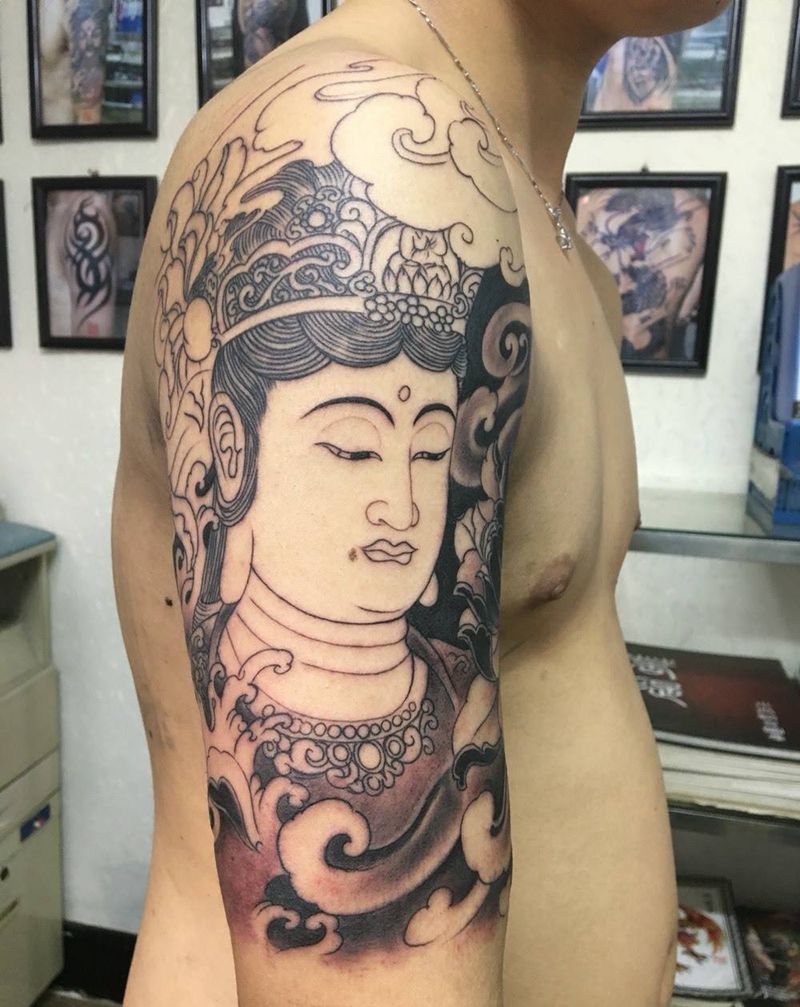 观音纹身图片