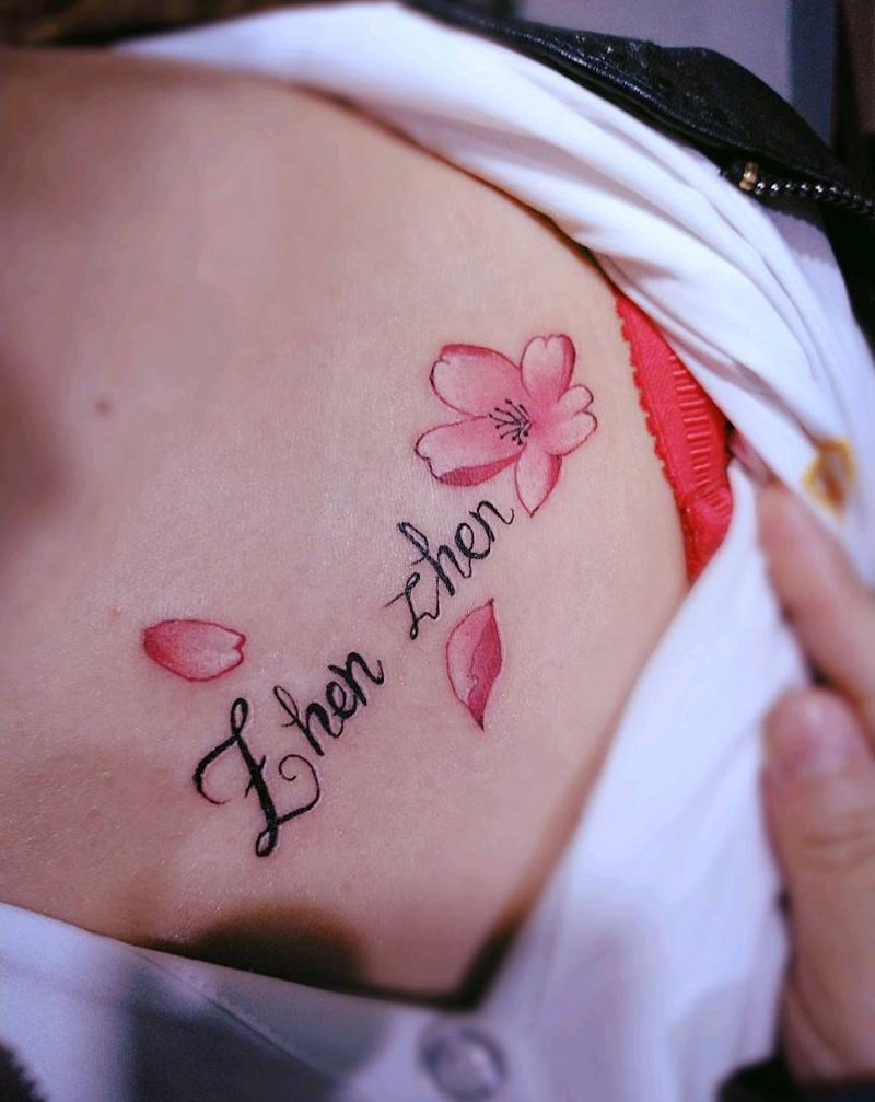 锁骨小小清新纹身图片