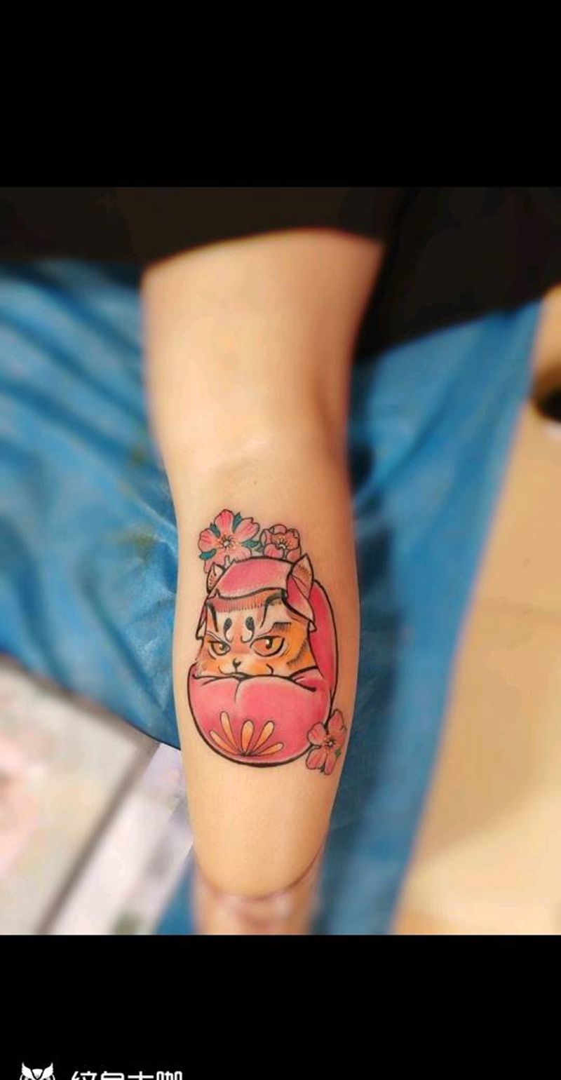 达摩纹身图片_新传统纹身图案