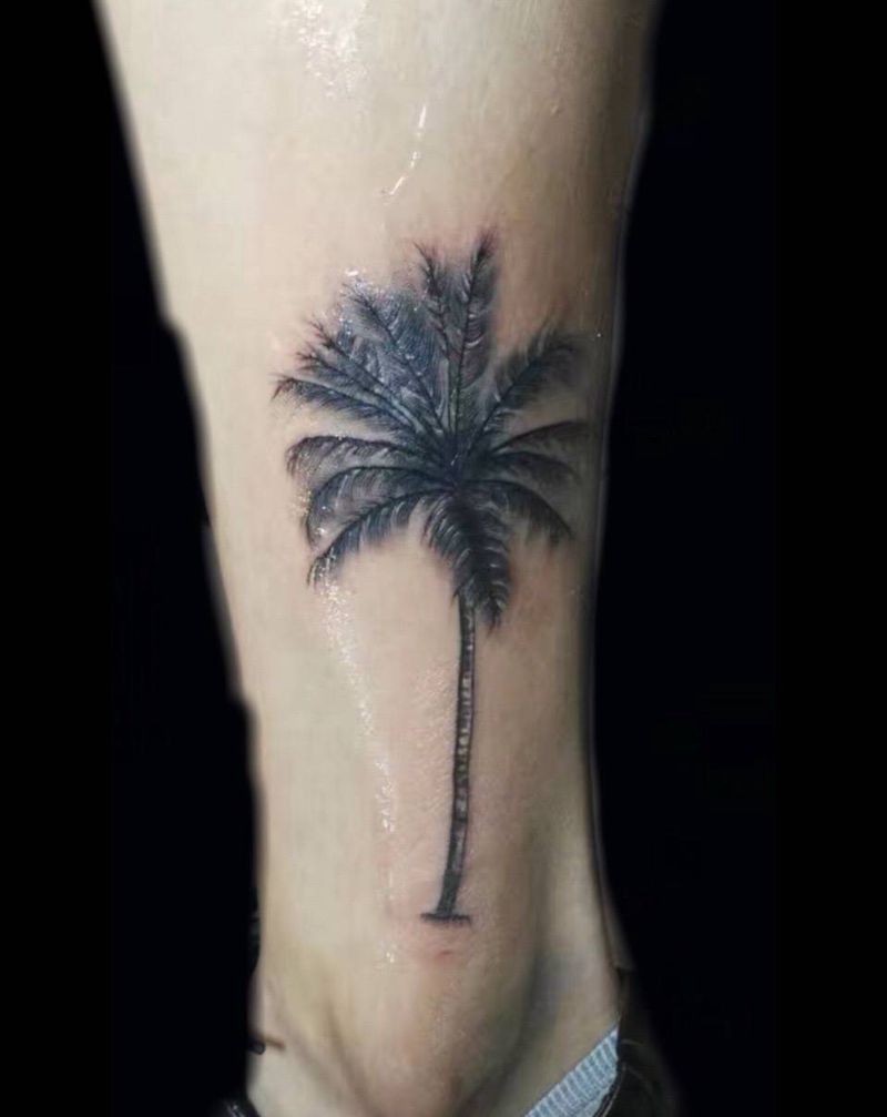 椰子树纹身图片