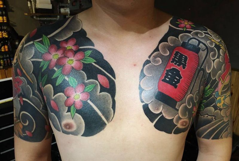 日式半甲纹身图片