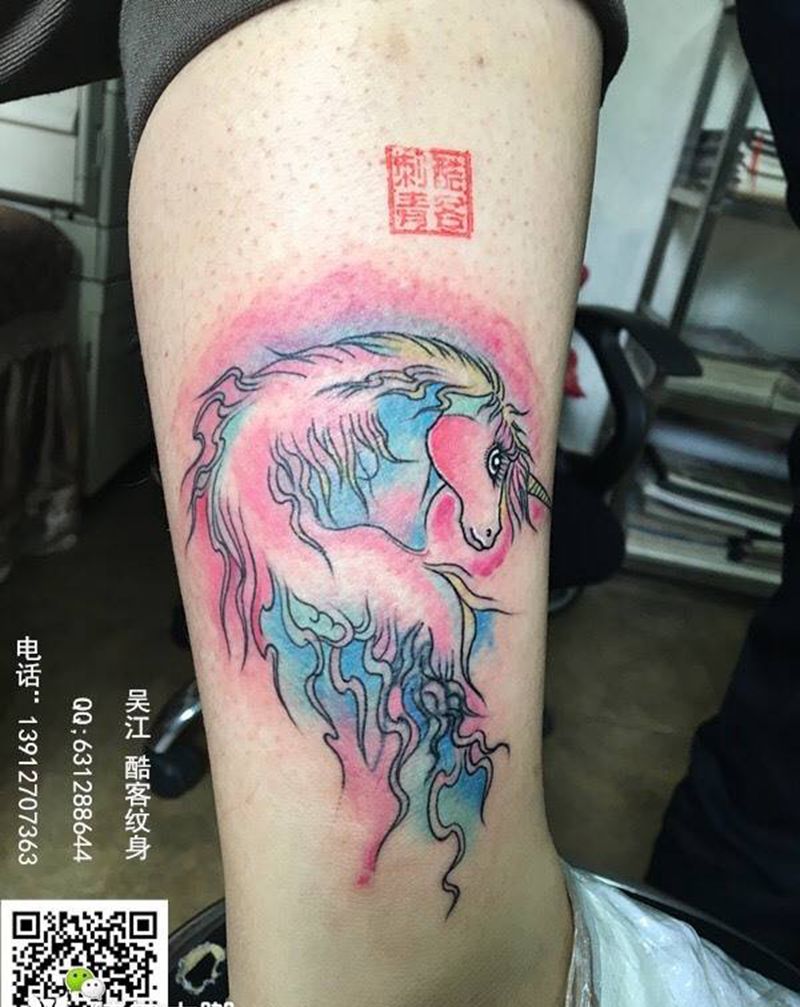 独角兽纹身图片