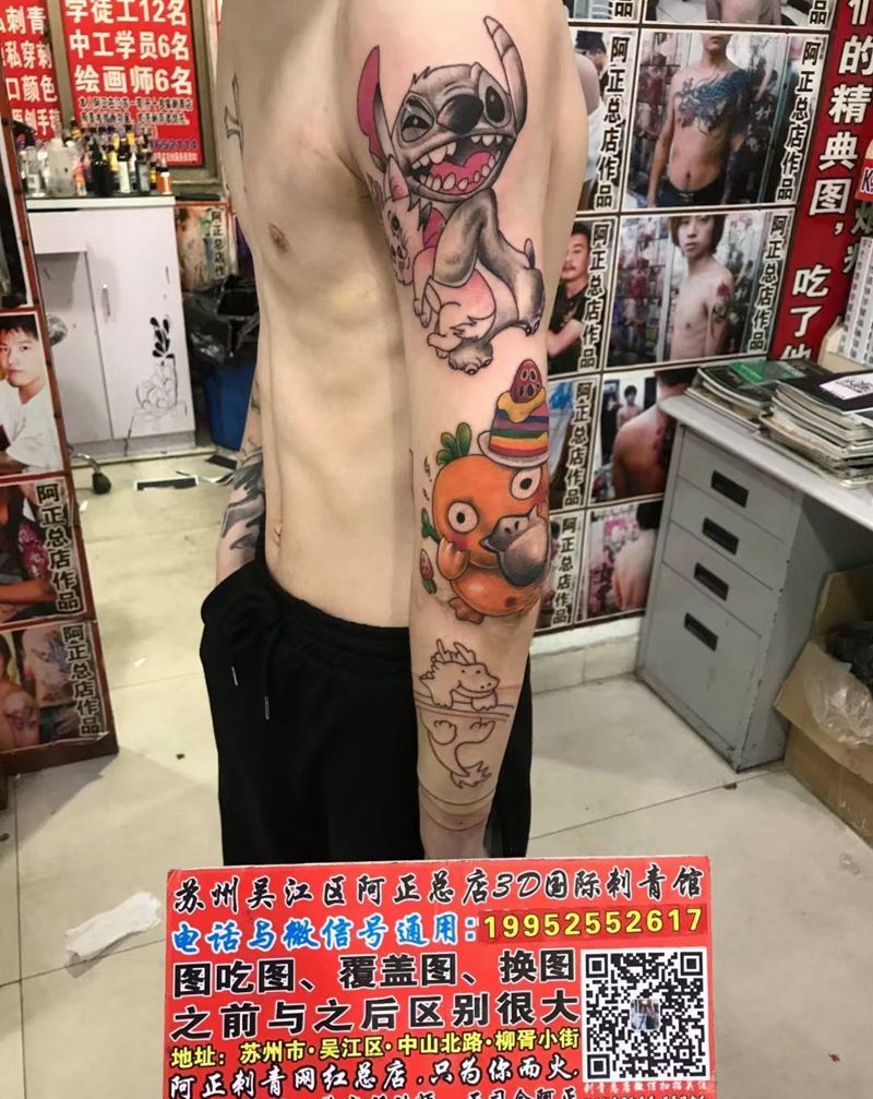 欧美动漫人物纹身图片_手臂手部欧美写实图腾动漫欧美纹身图案