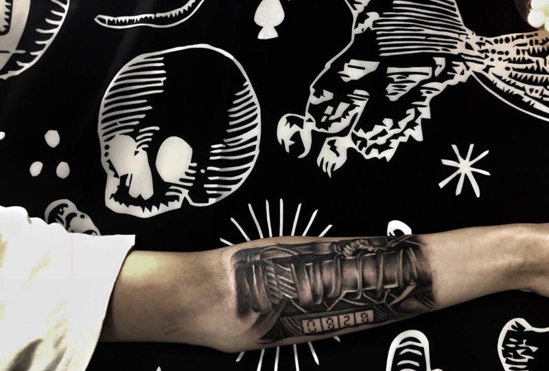 机械臂纹身图片