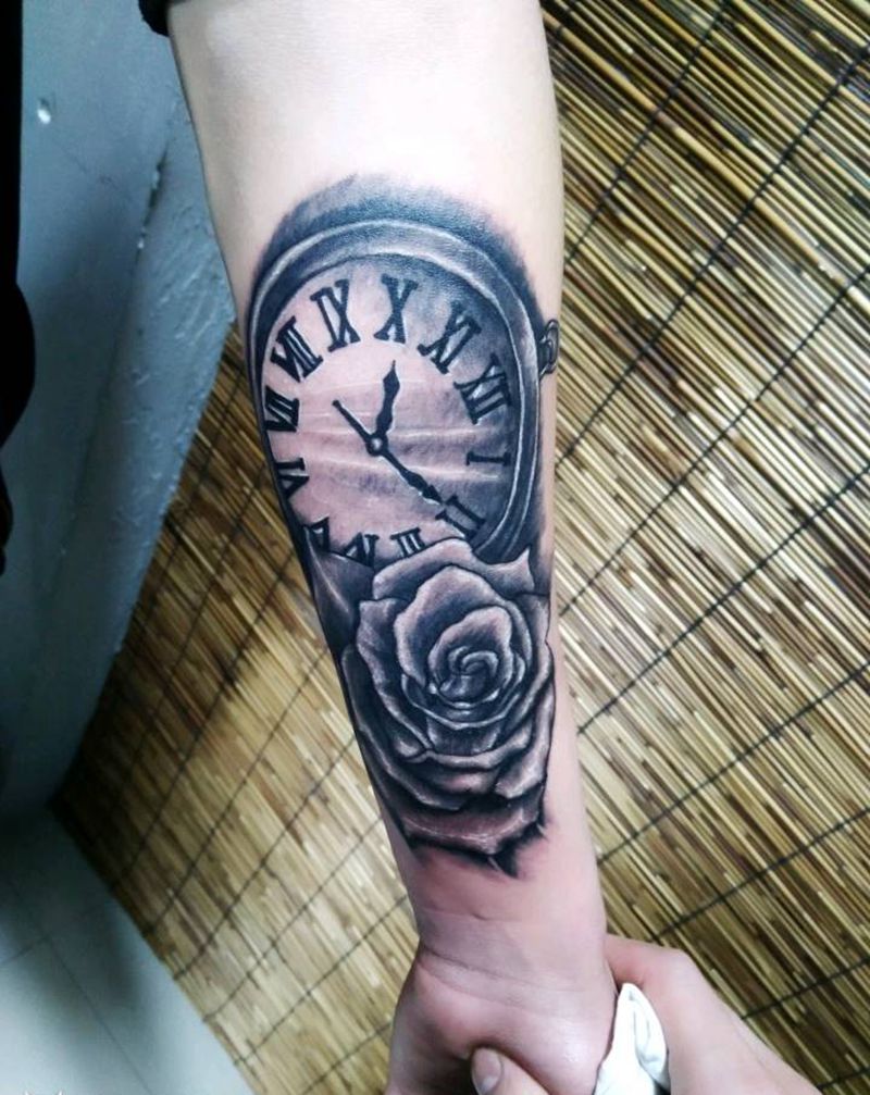 小花臂纹身图片