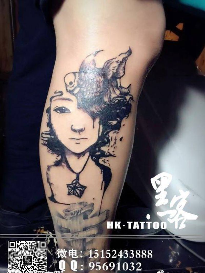 小腿纹身纹身图片