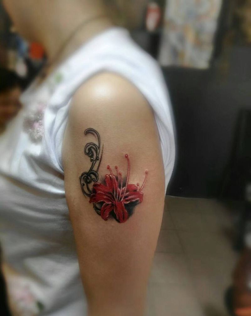 彼岸花纹身图片