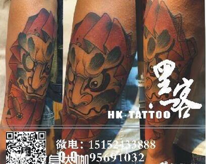 小臂纹身图片_成品手臂欧美纹身图案